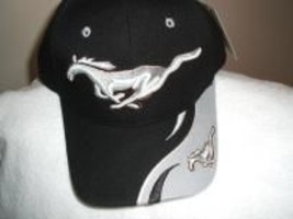 Mustang Ballcap Black/Gray w/White Trim, new w/tags  - $22.00