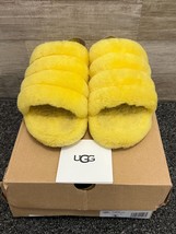 UGG Fluff Yeah Slide Yellow Slip On Sandal Slippers Womens Size 6 - 1098494K - £26.47 GBP