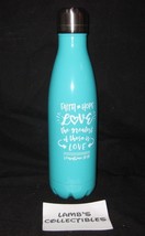Faith Hope Love The Greatest of these is Love Joyce Meyer turquoise wate... - $29.09