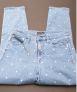 J.Crew Straight Jeans in Scattered Dot Womens Size 27 Toothpick - £14.15 GBP