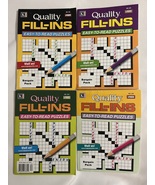  Lot (4) Kappa Quality Fill-Ins Special Easy-To-Read Puzzles 2020-2022  - £15.59 GBP