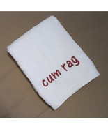 ADULT Embroidery Hand Towel Cum Rag Brick Red Thread - £8.64 GBP