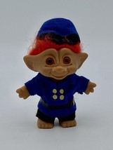 VINTAGE Stand Up 5 Inch Bobby Police Jewel Treasure Troll Ace Novelty Pink Hair - £7.46 GBP