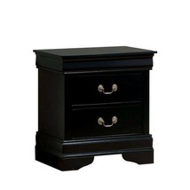 1pc Nightstand Black Louis Philippe Solid wood English Dovetail Construction - £180.43 GBP