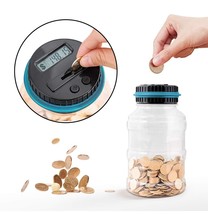 Large Piggy Bank - Digital Coin Counting Bank with LCD Counter - blue - $5.98