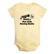 Daddy&#39;s New Little Hunting Buddy Funny Bodysuit Baby Romper Infant Kids Jumpsuit - £8.34 GBP