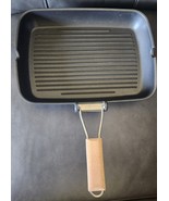 Ikea Grill Non-Stick Frying Pan 10x14&quot; w/Foldable Handle Grilla Griddle - $26.59