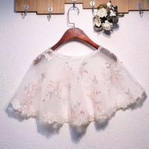 Baby Girl  Flower screen Cloak Child Wedding Cape  Pageant Birthday Dress Wraps  - £52.24 GBP
