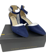 IDIFU Blue Suede Pump with Block Heel Size 7 NIB - $56.99