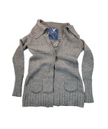 American Eagle Women&#39;s Small Grey Wool Blend Knit Long Sleeve Cardigan S... - £11.50 GBP