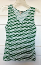 Banana Republic Green and White Patterned Tank Top Size M - $15.10
