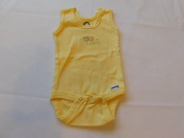 Gerber Baby Girl&#39;s Sleeveless One Piece Bodysuit Size 0-3 Months Yellow GUC - £8.07 GBP
