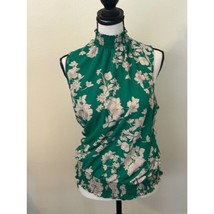 Sienna Sky Green Floral Sleeveless Ruffle top - $15.83