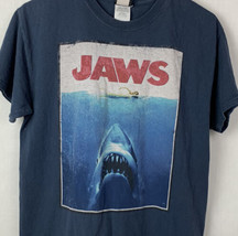 Vintage Jaws T Shirt Universal Studios Movie Promo Double Sided Mens Medium ￼ - £47.84 GBP