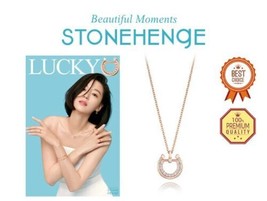 Stonehenge New LuckyU 14K Necklace F0365 Female Korean Jewelry - £378.82 GBP