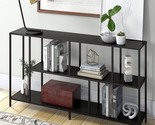 52&quot; Wide Rectangular Console Table In Blackened Bronze, Entryway Table, ... - $288.99