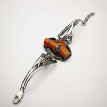 Artwork,Vintage,Exclusive Women's Bracelet,925 Sterling Silver,Coral, Je... - $300.00