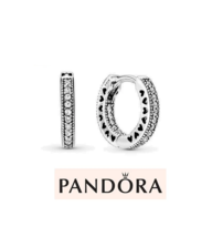 925Sterling Silver Pandora Heart Earrings, Everyday Earrings,Gifts For Her  - £13.58 GBP
