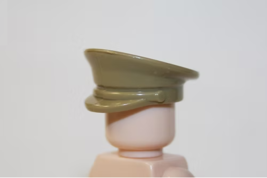 Building Custom Officer Hat Brown Tan Military Cap Minifigure Action Fig... - $7.99