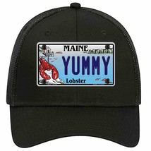 Yummy Maine Lobster Novelty Black Mesh License Plate Hat - £23.14 GBP