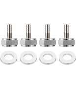 Keg Coupler Barb Connector, 4 Pcs Homebrew Kegerator Sankey Couplers O.D... - $728.96 MXN