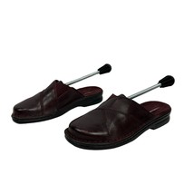 Croft &amp; Barrow Women&#39;s Sally Burgundy Leather Mule Shoes Size 11 - £26.74 GBP