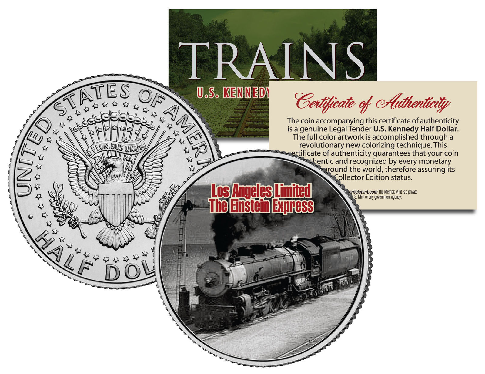 LA LIMITED EINSTEIN EXPRESS *Famous Trains Series* JFK Half Dollar U.S. ... - $12.16