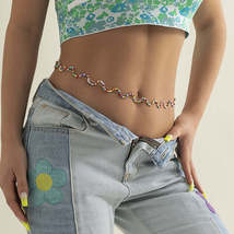 Multicolor Howlite &amp; 18K Gold-Plated Wave Layered Waist Chain - £11.80 GBP