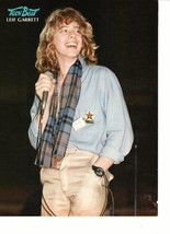 Leif Garrett Shaun Cassidy teen magazine pinup clipping blue scarf with a mic - £2.76 GBP