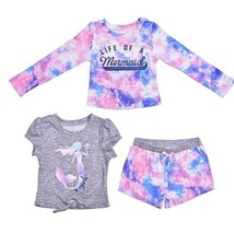 GRAY &amp; Pink Tie Dye &quot;Life of a Mermaid&quot; Pajama Set - £9.46 GBP
