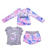 GRAY &amp; Pink Tie Dye &quot;Life of a Mermaid&quot; Pajama Set - £9.34 GBP