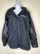 Columbia Women Size M Black MuscleTech R&amp;D Hooded Rain Jacket Full Zip S... - $15.30