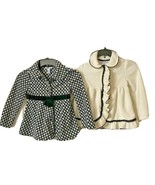 Fleece Jacket Kids Headquarters Girls Coats Sz 5 Set of 2 Black White Ru... - $23.15 CAD