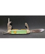 Vintage Kutmaster Utica NY USA Official Girl Scout Knife Green Acetate 1... - $742.68 MXN