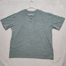 Carhartt Men&#39;s Polo Shirt Size 2XL XXL Gray Short Sleeve Casual Work - £20.35 GBP