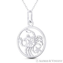 Crab Cancer Zodiac Sign Boho Sealife Animal Charm Pendant in 925 Sterlin... - $49.49+