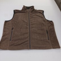 Stillwater Supply Co. Fleece Vest Jacket Men's Brown Mock Neck Full Zip Size XL image 12