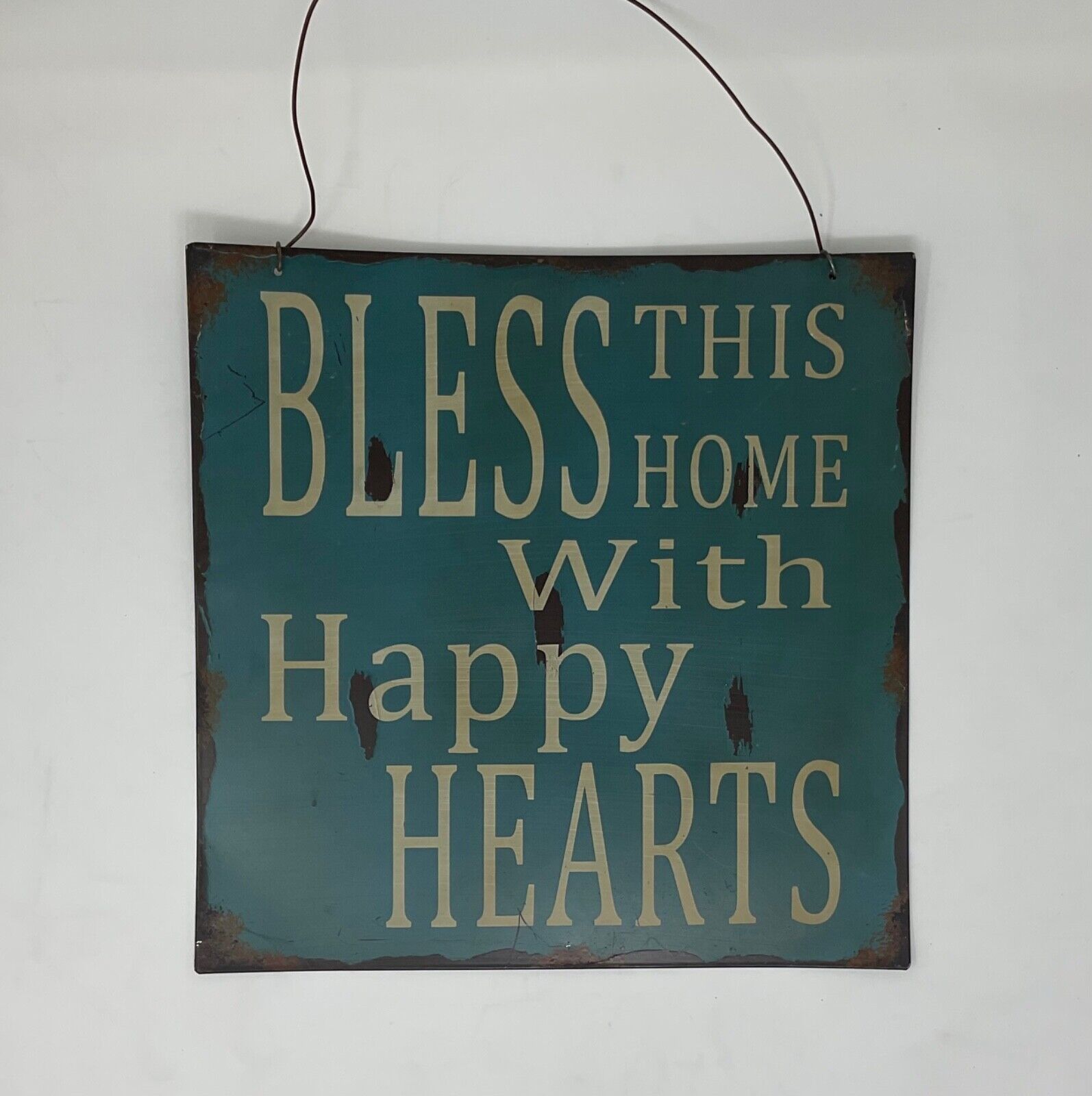 Primary image for 'Bless this Home wuth Happy Hearts' Metal Wall Décor
