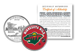 Minnesota Wild Nhl Hockey Minnesota Statehood Quarter Us Colorized Coin Licensed - £6.84 GBP