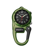 Dakota Mini Clip Microlight Pocket Watch, White Flashlight, Army Green S... - $59.95