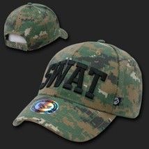 SWAT  WOODLAND DIGITAL 3-D EMBROIDERED POLICE HAT CAP - $34.99