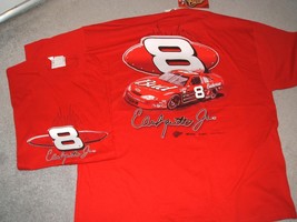 Dale Earnhardt Jr #8 BUD Chevy on a Red Large Tee Shirt  - $20.00