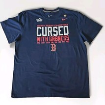 Boston Red Sox T-Shirt World Series 2013 Cursed With Greatness 2XL Navy - £9.73 GBP