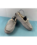 Ugg Australia Women 7 M Ansley Shoes Gray Suede Shearling Moccasin Loafers - $37.78 CAD