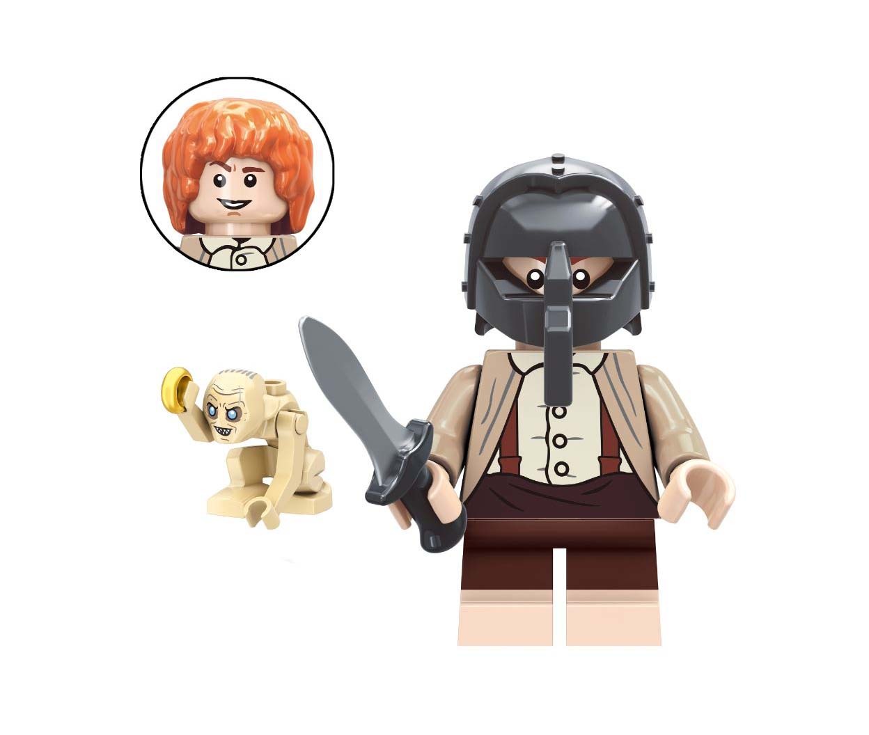 Minifigure Samwise Gamgee With Helmet Lotr Lord Of The Rings Hobbit US S... - $7.98