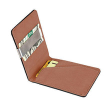Unisex PU Leather Wallet RFID Blocking Slim Bifold Credit Card Holder with Mo... - £23.61 GBP