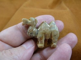 (Y-CAM-1) little Tan CAMEL camels desert dromedary SOAPSTONE FIGURINE ge... - $8.59