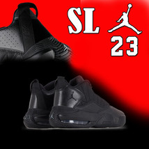 Limited Edition Nike Max Air Jordan Stay Loyal Infrared 23 Triple Black Leather - £135.75 GBP