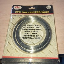 2 piece Rolls of Solid Steel Galvanized Wire IIT 100ft - 20ga. / 50ft - ... - £11.04 GBP