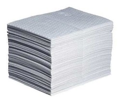 Absorbent Mat Pad, Absorbs 22 Gal. Oil-Only, 100 Pk ,White - £130.15 GBP